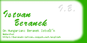 istvan beranek business card